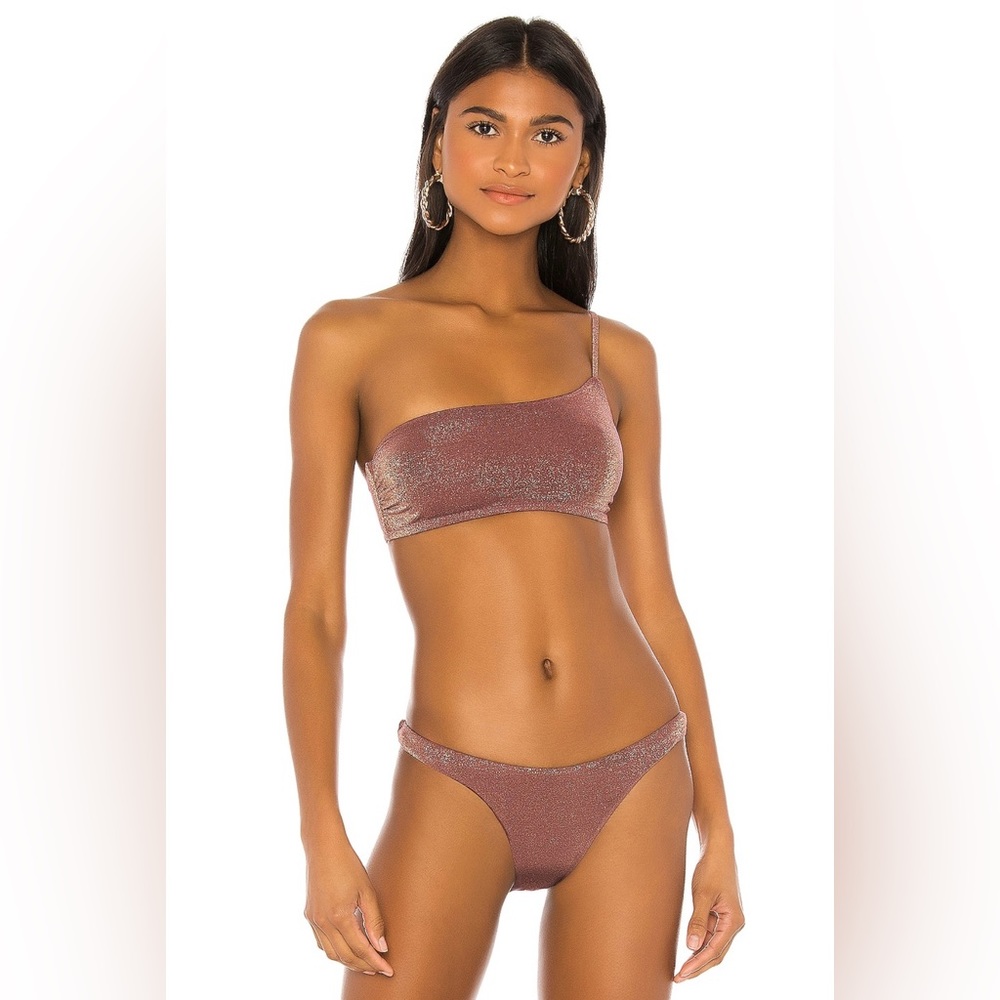 Vitamin A Swim Metallic Mauve Bikini Set